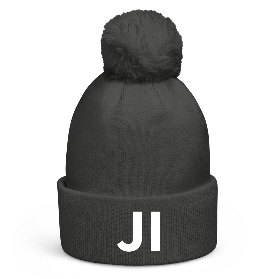 INITIALS ONLY-PERSONALISED POM POM BEANIE HAT