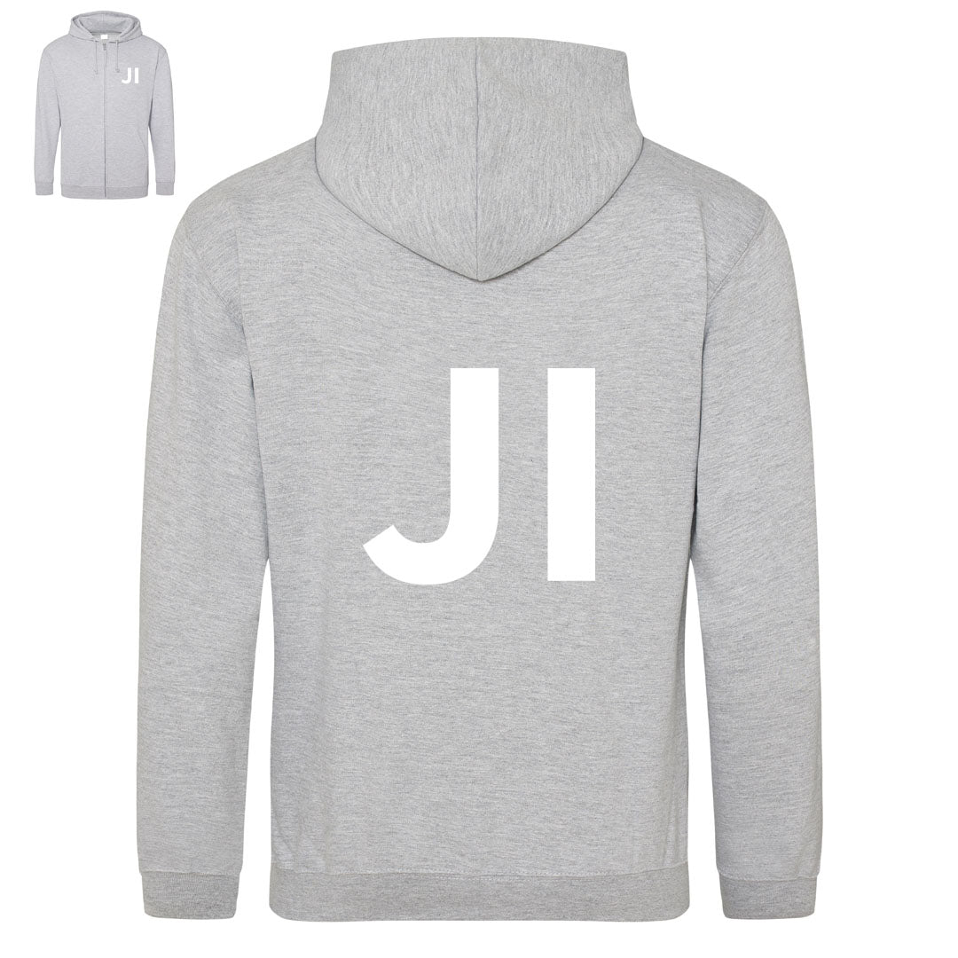 INITIALS ONLY-PERSONALISED MENS ZIP UP HOODIE