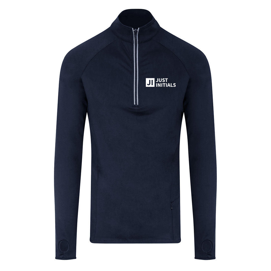 JUST INITIALS MENS HALF ZIP TRAINING TOP