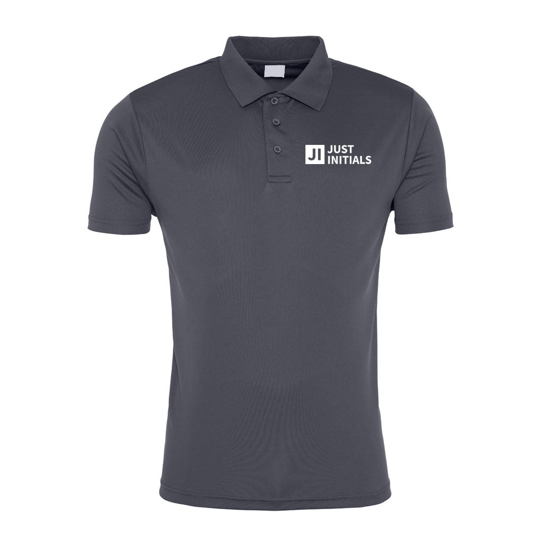 JUST INITIALS MENS TENNIS POLO TOP