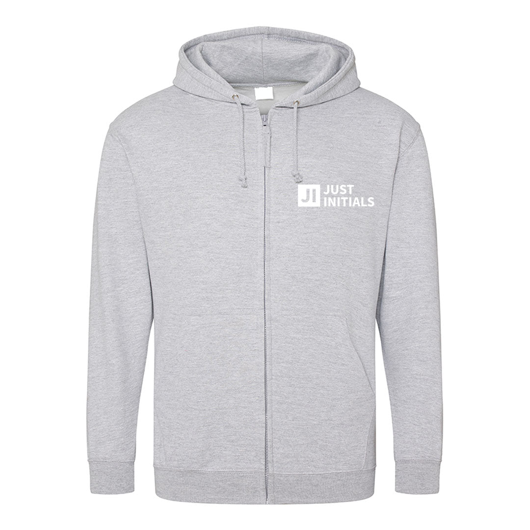 JUST INITIALS MENS ZIP UP HOODIE