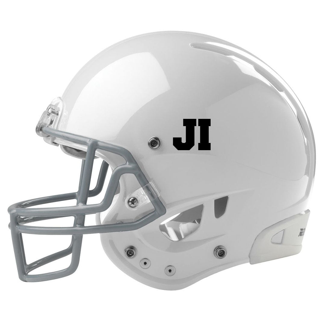 JUST INITIALS CLASSIC PERSONALISED AMERICAN FOOTBALL HELMET STICKERS