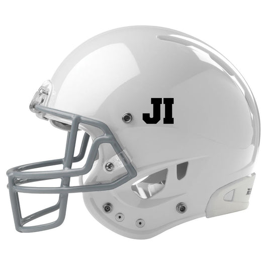 JUST INITIALS CLASSIC PERSONALISED AMERICAN FOOTBALL HELMET STICKERS
