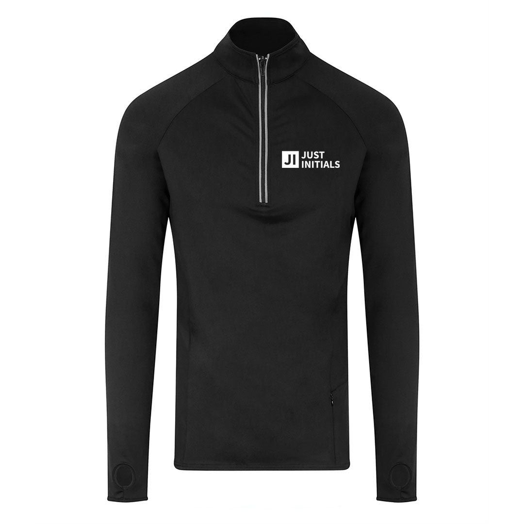 JUST INITIALS MENS HALF ZIP TRAINING TOP